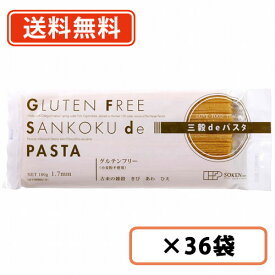 創健社 三穀deパスタ 180g×36袋(12袋入×3ケース)　【送料無料(一部地域を除く)】　グルテンフリー