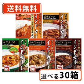 エントリーしてポイント5倍！お買い物マラソン期間中★新宿中村屋 インドカリー 5種類から選べる 30箱セット(5箱単位) カレー ビーフスパイシー ベジタブル バターチキン　【送料無料(一部地域を除く)】