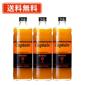 エントリーしてポイント最大7倍！2月4日20時スタート☆キャプテンシロップ マンゴー　600ml×3本セットキャプテン　中村商店 バー かき氷 ソーダ 割り材 カフェ　【送料無料(一部地域を除く）】