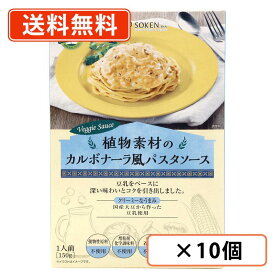 創健社 植物素材のカルボナーラ風パスタソース（レトルト） 150g×10個　【送料無料(一部地域を除く)】