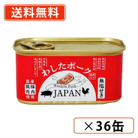 沖縄県物産公社　わしたポーク JAPAN 200g×36缶（12缶入×3ケース） ランチョンミート 無塩せき 缶詰　【送料無料(一部地域を除く）】