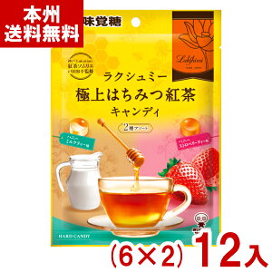 味覚糖 75g 極上はちみつ紅茶キャンディ 2種アソート (6×2)12入 (キャンディ 飴 お菓子 景品) (Y80) (本州送料無料)