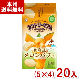 不二家 14枚 カントリーマアム 北海道メロンパフェ (5×4)20入 (期間限定 クッキー お菓子) (ケース販売)(Y12) (本州送料無料)