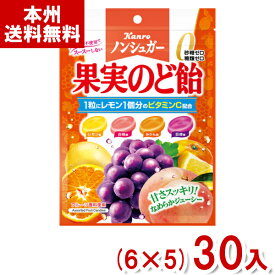 カンロ 90g ノンシュガー果実のど飴 (6×5)30入 (砂糖不使用 人工甘味料不使用 飴 景品 粗品) (Y80) (本州送料無料)