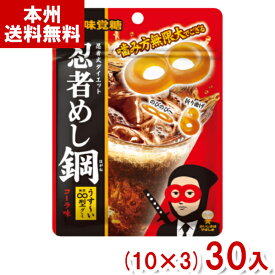 味覚糖 50g 忍者めし鋼 はがね コーラ味 (10×3)30入 (ハードグミ グミ コーラ お菓子 おやつ 景品) (Y80) (本州送料無料)