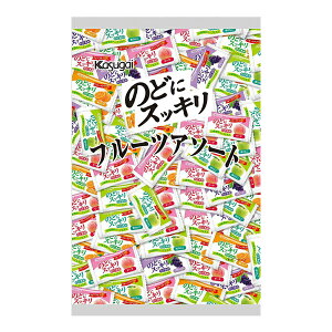 (賞味期限2025.12月末) 春日井製菓 のどにスッキリ フルーツアソート 1kg×1袋入 (最短当日出荷) (アウトレット 訳あり お菓子 見切り品 セール のど飴 業務用 個包装 大量)*