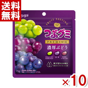 春日井製菓 つぶグミPREMIUM 濃厚ぶどう 75g×10袋入 (ポイント消化)(CP) (メール便全国送料無料)