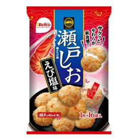 栗山米菓 瀬戸の汐揚えび味 16枚×6入 (瀬戸しお えび塩味 米菓)