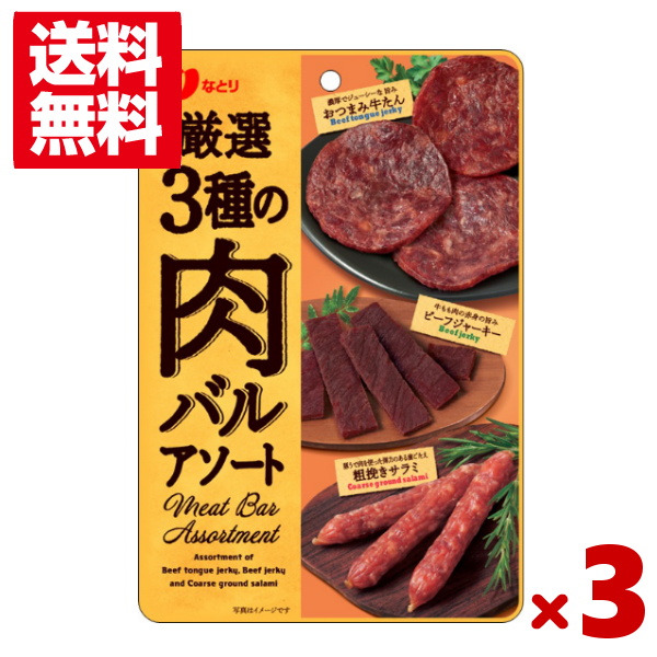なとり 厳選３種の肉バルアソート 48g×3袋セット (ポイント消化) (CP)(メール便全国送料無料) ゆっくんのお菓子倉庫