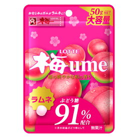 ロッテ 梅ラムネ 50g×10入 (ラムネ チャック付き ぶどう糖 お菓子 まとめ買い)