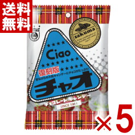 サクマ チャオ 復刻版 80g×5袋セット (チョコ 飴) (ポイント消化) (np) (賞味期限2027.2月末) (メール便全国送料無料)