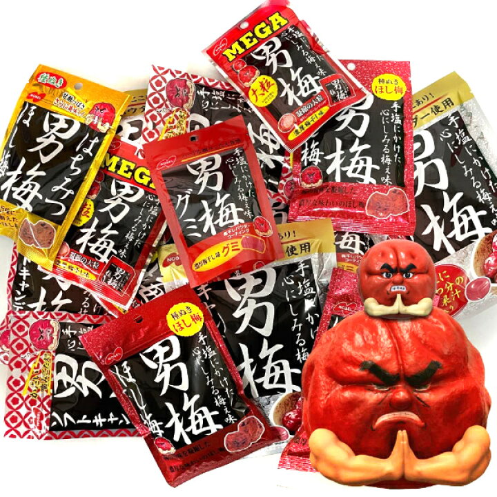 楽天市場 ノーベル 男梅 シリーズ 食べ比べ アソート セット 3入 6種 18個入 キャンディ ほし梅 グミ 本州送料無料 ゆっくんのお菓子倉庫