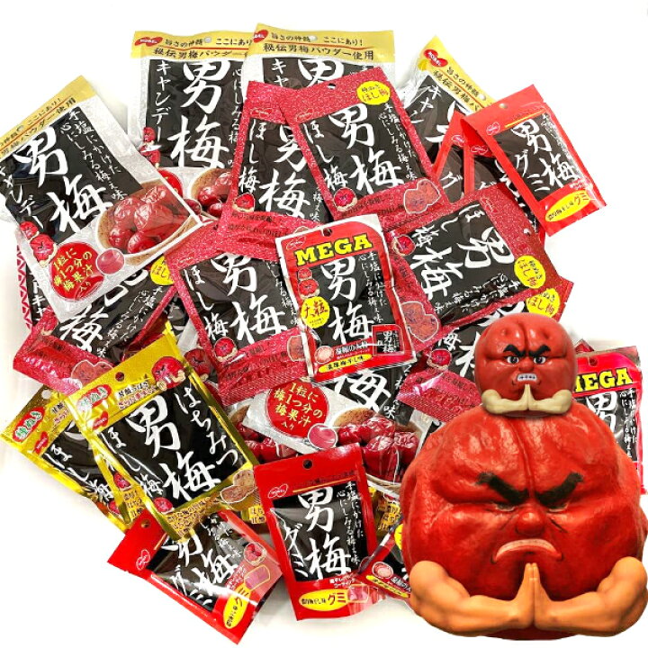 楽天市場 本州送料無料 ノーベル 男梅 シリーズ 食べ比べ アソート セット 6入 6種 36個入 キャンディ ほし梅 グミ ゆっくんのお菓子倉庫