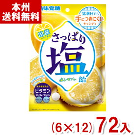 味覚糖 64g さっぱり塩飴 塩レモン味 (6×12)72袋入 (熱中症対策 塩分補給 塩飴 お菓子 大量) (Y14)(ケース販売) (本州送料無料)