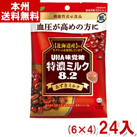 味覚糖 93g 機能性表示食品 特濃ミルク8.2 あずきミルク (6×4)24入 (Y80) (本州送料無料)