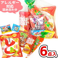 お菓子 駄菓子 袋 詰め合わせ 6点 セット (アレルギー対応 Y500) (入園 卒園 入学 卒業 祭り 販促品 イベ…