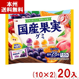 カバヤ 140g 国産果実グミ (10×2)20入 (アソート フルーツ グミ 大袋 お菓子 景品) (Y10)(2ケース販売) (本州送料無料)