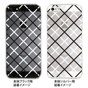 iPhone SE iPhone5s iPhone5 ケース スマホケース カバー クリア クリアケース ハードケース Clear Arts クリアーアーツ【チェック・ボーダー・ドット】【チェック柄A】 08-ip5-ca0097a