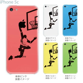 iPhone5c ケース クリア イラスト クリアケース カバー ハードケース スマホケース クリアーアーツ アイフォン5c case バスケットボール・ダンク iphone5c iphone 08-ip5c-ca0112