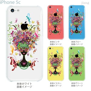 �W�A�� jiang iPhone5c �P�[�X �J�o�[ iPhone �X�}�z�P�[�X �N���A�P�[�X Clear Arts �C���X�g ���킢�� Flower Hair 01-ip5c-ca0146