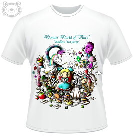 Little World リトルワールド Tシャツ メンズ イラスト 不思議の国のアリス　25-tm-0028