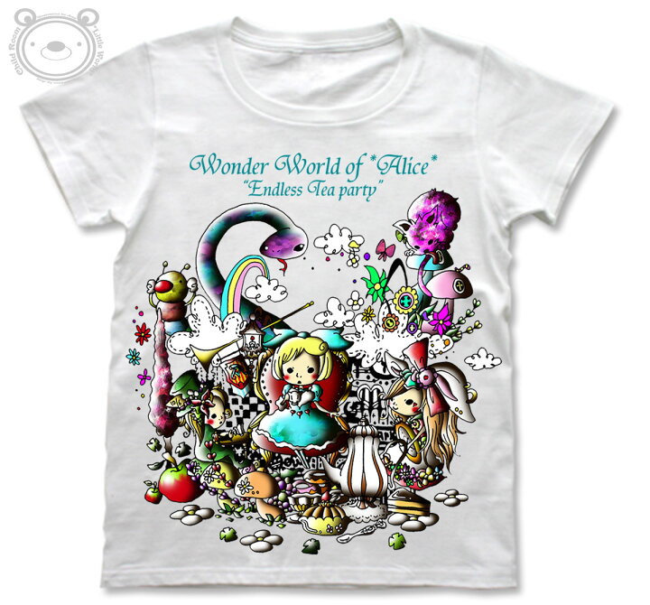 楽天市場 Little World リトルワールド Tシャツ レディース イラスト 不思議の国のアリス 25 Tw 0028 Tk Jiang