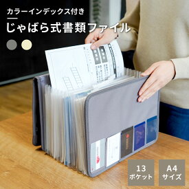 ファイル じゃばら A4 書類 収納 書類ファイル 大容量 持ち運び 仕切り カラーインデックス付き 書類整理 書類収納 書類ケース ドキュメントファイル シンプル おしゃれ 13ポケット プリント 取扱説明書 整理 子供 学校 縦置き 横置き キャンバス風 オフィス file-stand02