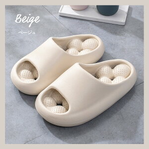 スリッパ 癒しの 健康サンダル レディース 足つぼ マッサージ 厚底サンダル 室内 外履き ルームシューズ シャワーサンダル お風呂 EVA 防水 静音 快適 履くだけヨガ 洗える sandals03