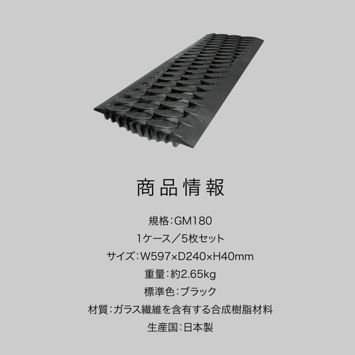 楽天市場】U字溝 グレーチング 溝蓋 5枚入り 180mm 樹脂製 耐荷重6t  