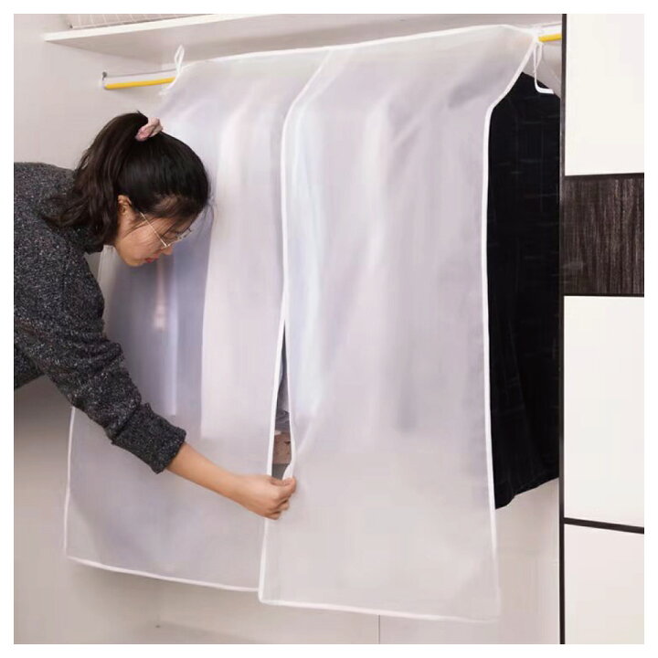 ハンガーラックカバー 洋服カバー 無地 半透明 防塵 防湿 90cm 110cm 幅 hg-cover-01 TK-JIANG 再入荷 ハンガーラックカバー 洋服カバー 無地 半透明sy1 防湿 110cm幅
