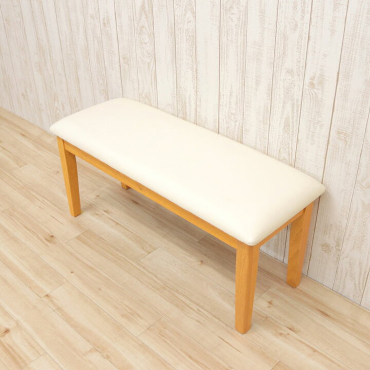 楽天市場】ベンチチェア ダイニングベンチ 玄関イス 木製 白系 幅95cm  