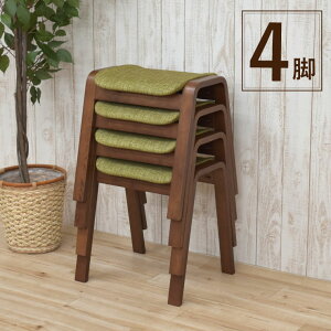 スタッキングチェア 4脚セット st8wal4-361 スタッキングスツール 4色対応 グリーン オレンジ 北欧 ダイニングチェア 椅子 完成品 玄関椅子 セット ファブリック イス お寺 神社 法事 5s-1k 160