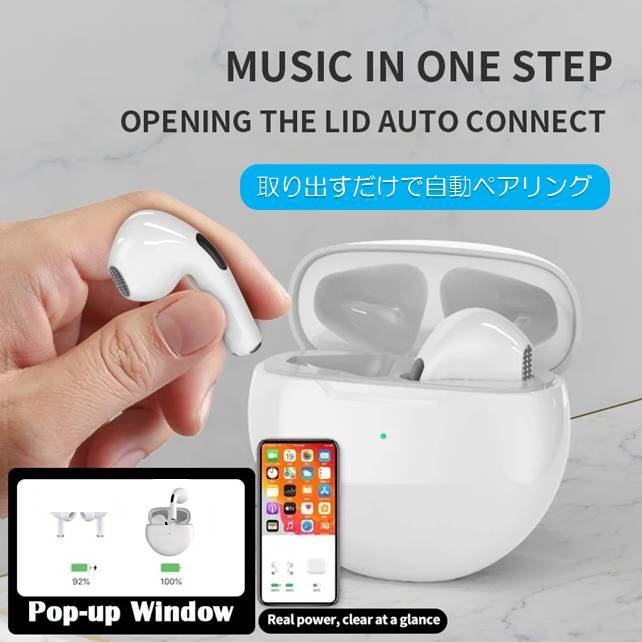 楽天市場】ワイヤレスイヤホン Bluetooth5.0 iPhone Pro6 両耳