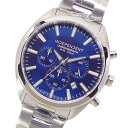 シチズン メンズ 腕時計 CITIZEN インディペンデント INDEPENDENT BR1-412-71 ブルー クロノグラフ 日付 カレンダー Date 24時間計 10BAR 10気圧防水 蓄光針 オールステンレス 無垢バンド シンプル スタイリッシュ