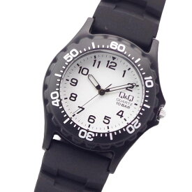 メンズ腕時計 シチズン時計 Q&Q 10気圧防水 3針 V43A-500VK ポリウレタン ベルト キューアンドキュー