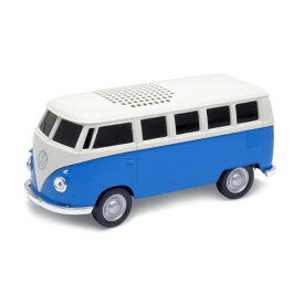 車型 Bluetooth ブルートゥース スピーカー 1963 Volkswagen T1 Bus Blue フォルクスワーゲン T1 バス ブルー ポータブル スピーカー ミニカー 車 くるま クルマ 自動車 リアル かわいい インテリア 音楽 オシャレ リビング オフィス 659544