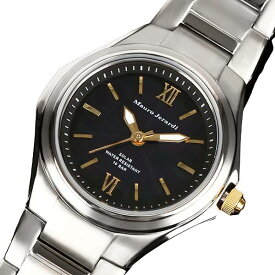 腕時計 レディース ソーラー電源 チタンベルト MauroJerardi MJ040-1 マウロジェラルディ 10気圧防水 チタンソーラー レディス腕時計 ブラック