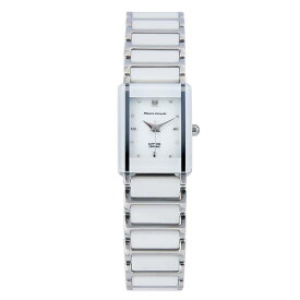 腕時計 レディース セラミックベルト MauroJerardi MJ3081-3 マウロジェラルディ セラミック サファイアガラス 角型 薄型 軽量 レディス腕時計 ホワイト