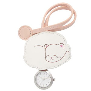懐中時計 時計 レディ−ス ネコ ニャンコ ハングウォッチ E00524S-6 バッグチャーム 鞄ストラップ かわいい 猫 ねこ 居眠りねこ 贈り物 プレゼント ギフト