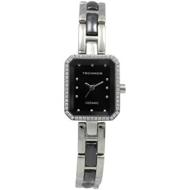 レディース 腕時計 TECHNOS テクノス T9831-TB 角型 セラミック ステンレス ベルト 石付ベゼル ウォッチ ステンレス モデル 3針 三折バックル 日本製ムーブ 送料無料