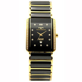 TECHNOS テクノス T9C09GB メンズ 腕時計 角型 レクタンギュラー セラミック ステンレス モデル 3針 デイト カレンダー サファイアガラス SideStone サイド石爪 ラウンドガラス 日本製ムーブ 送料無料