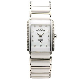 TECHNOS テクノス T9C09TW メンズ 腕時計 角型 レクタンギュラー セラミック ステンレス モデル 3針 デイト カレンダー サファイアガラス SideStone サイド石爪 ラウンドガラス 日本製ムーブ 送料無料