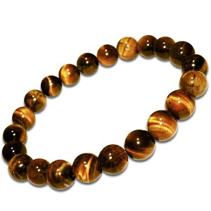 タイガーアイブレス/虎目/8mm・10mm『タイガーアイ』の石言葉/広い視野、洞察力と決断力を与えてくれるといわれる“幸運の石”タイガーアイ。