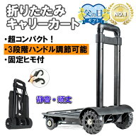 キャリーカート 折りたたみ 軽量 台車 コンパクト 持ち運び ハンドキャリー ショッピング 買い物 4輪 ロ…