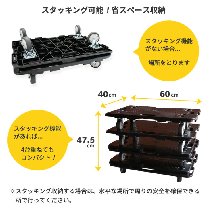 楽天市場】台車 連結 2台セット キャスター 平台車 4輪 PL保険 簡単 