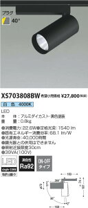 �R�C�Y�~�Ɩ� XS703808BW LED�V�����_�[�X�|�b�g���C�g X-Pro �v���O�^�C�v 2000lm�N���X HID35W���� ���F 40° �񒲌� �{�ݏƖ� �V��Ɩ�