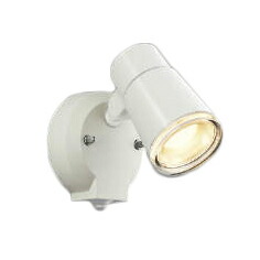 コイズミ照明 AU52703 エクステリア LEDスポットライト 電球色 白熱球60W相当 人感センサ付タイマー付ON-OFFタイプ 散光 非調光 防雨型 照明器具 庭 勝手口 バルコニー用 ライトアップ用照明