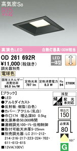 �I�[�f���b�N OD261692R LED�p�^�x�[�X�_�E�����C�g Q�V���[�Y ���C��SB�` ��������150 ���M��100W�N���X 102°�g�U�z�� R15�����F �N���X2 �d���F LC���� �Ɩ���� �V��Ɩ�