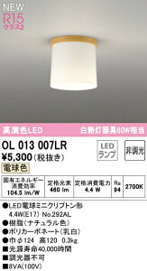 I[fbN OL013007LR LED^V[OCg R15F NX2 M60W dF 񒲌 Ɩ VƖ L 