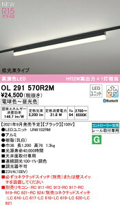 オーデリック OL291570R2M LEDベースライト SOLID LINE SLIM R15高演色 クラス2 レール取付型 1200mm 低光束タイプ CONNECTED LIGHTING LC-FREE 調光・調色 Bluetooth対応 Hf32W高出力×1灯相当 照明器具 天井面取付専